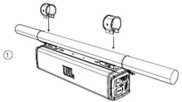 JBL Rallybar XL - Schritt 1 – Wähle die Befestigungspositionen für die Halterungen an der Soundbar. - 3