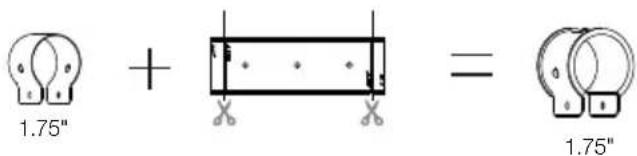 JBL Rallybar XL - Step 3-Choose C-Clamps and rubbers based on your pole size. - 2