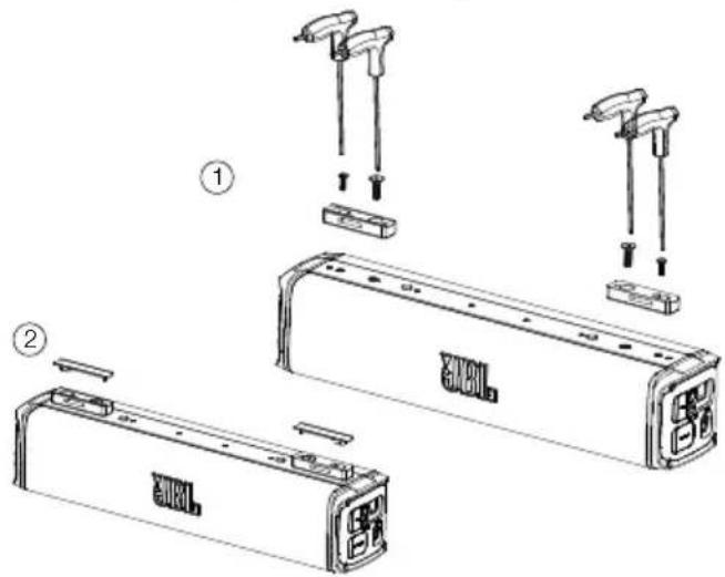JBL Rallybar XL - Schritt 1 – Wähle die Befestigungspositionen für die Halterungen an der Soundbar. - 1