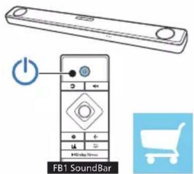 PHILIPS Fidelio FW1 - Μη αυτόματη ζεύξη με το soundbar FB1 / Αρχική ρύθμιση σε RF link - 3
