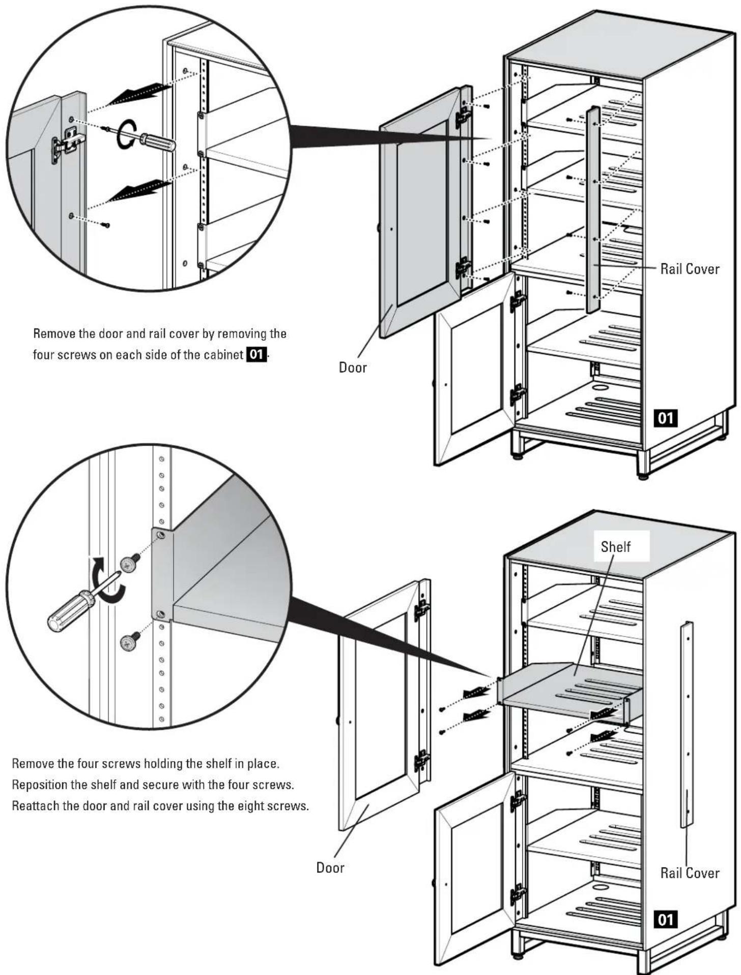 SANUS CADENZA53 - Shelf Adjustment - 1
