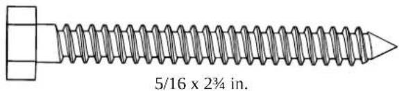 5/16 x 2¾ in.