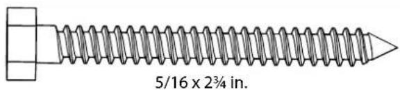 5/16 x 2¾ in.