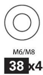 M6/M8 38 x4
