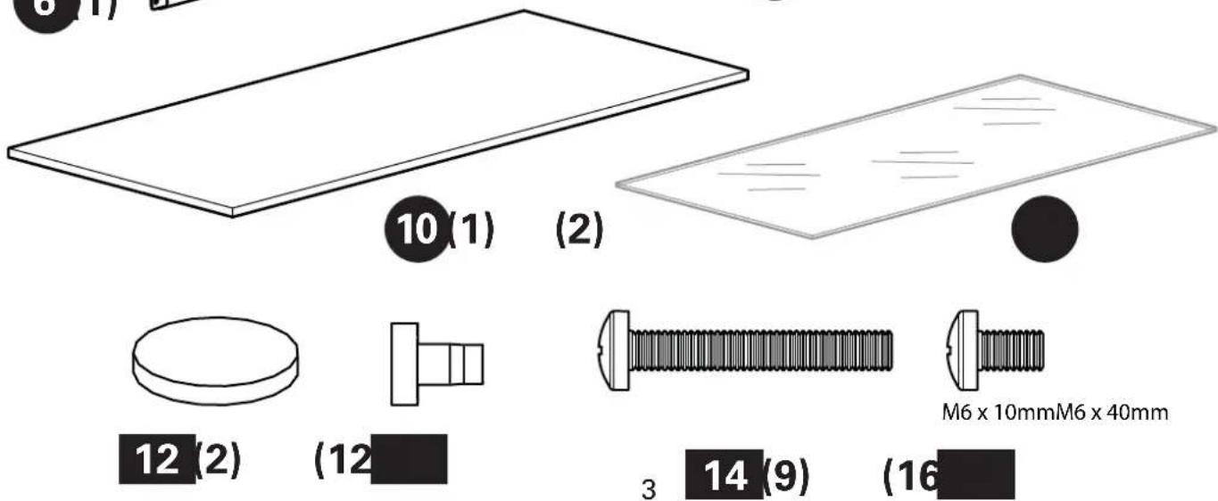 10(1) (2) 12(2) (12) 3 14(9) (16) M6 x 10mmM6 x 40mm