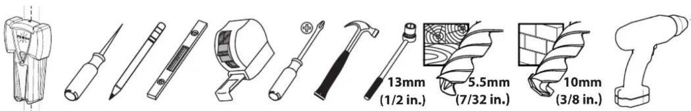 13mm (1/2 in.) 5.5mm (7/32 in.) 10mm (3/8 in.)