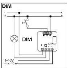 DIM DIM 1-10V Power: 100 mW L 1-10V