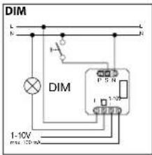 DIM L F 1-10 DIM P S N 1-10V 1-10V max 100 mV