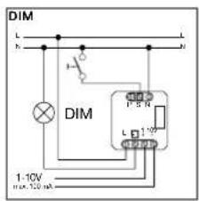 DIM L h L N L H DIM P-5 N L 1-10V max 10V max