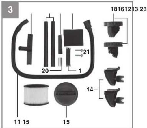 EINHELL TC-VC 1930 SA Kit - 3