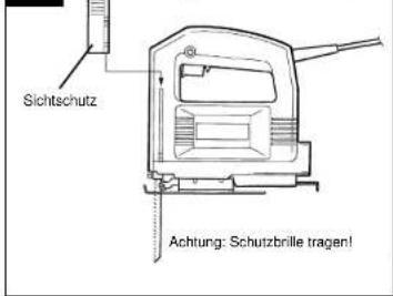 Sichtschutz Achtung: Schutzbrille tragen!