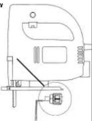 EINHELL ST-LE 350 E - Changing the saw blade - 1