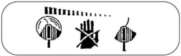 EINHELL ERT 200 - Caution! The nylon line will run on for a few seconds after the tool is switched off! - 1