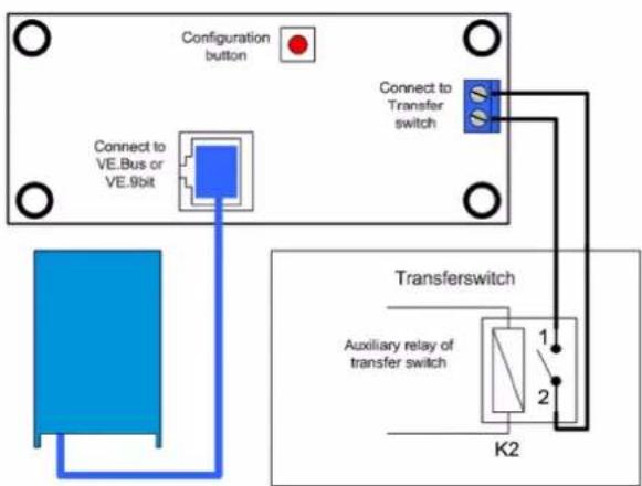 VICTRON ENERGY VE Transfer Switch - Raccordement du tableau de commande Digital Multi Control : - 1