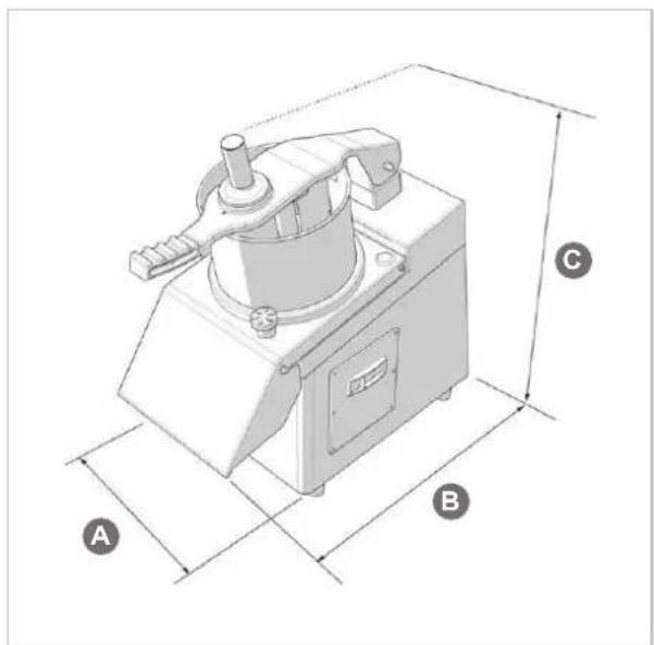 GAM Cuocojet 415010 - Abmessungen der Maschine - 2