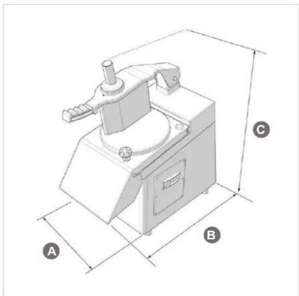 GAM Cuocojet 415010 - Dimensions de la machine - 1