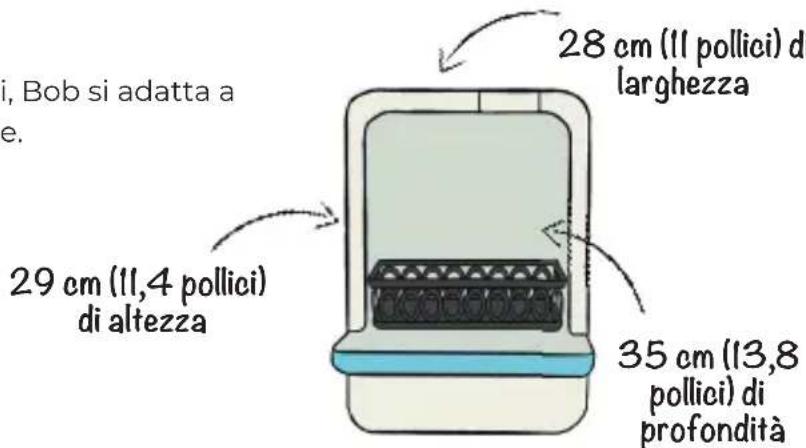 Daan Tech Bob - | Dimensione massima dei piatti - 1
