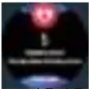 Blurred image with partial text and a red circular graphic, likely from a document or presentation slide.