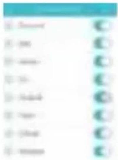 Cropped image showing a list of labeled items with circular icons, likely part of a form or checklist.