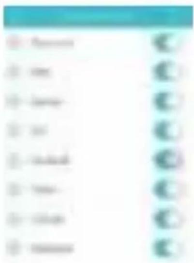Cropped image showing a row of vertically aligned text labels, possibly part of a form or list.