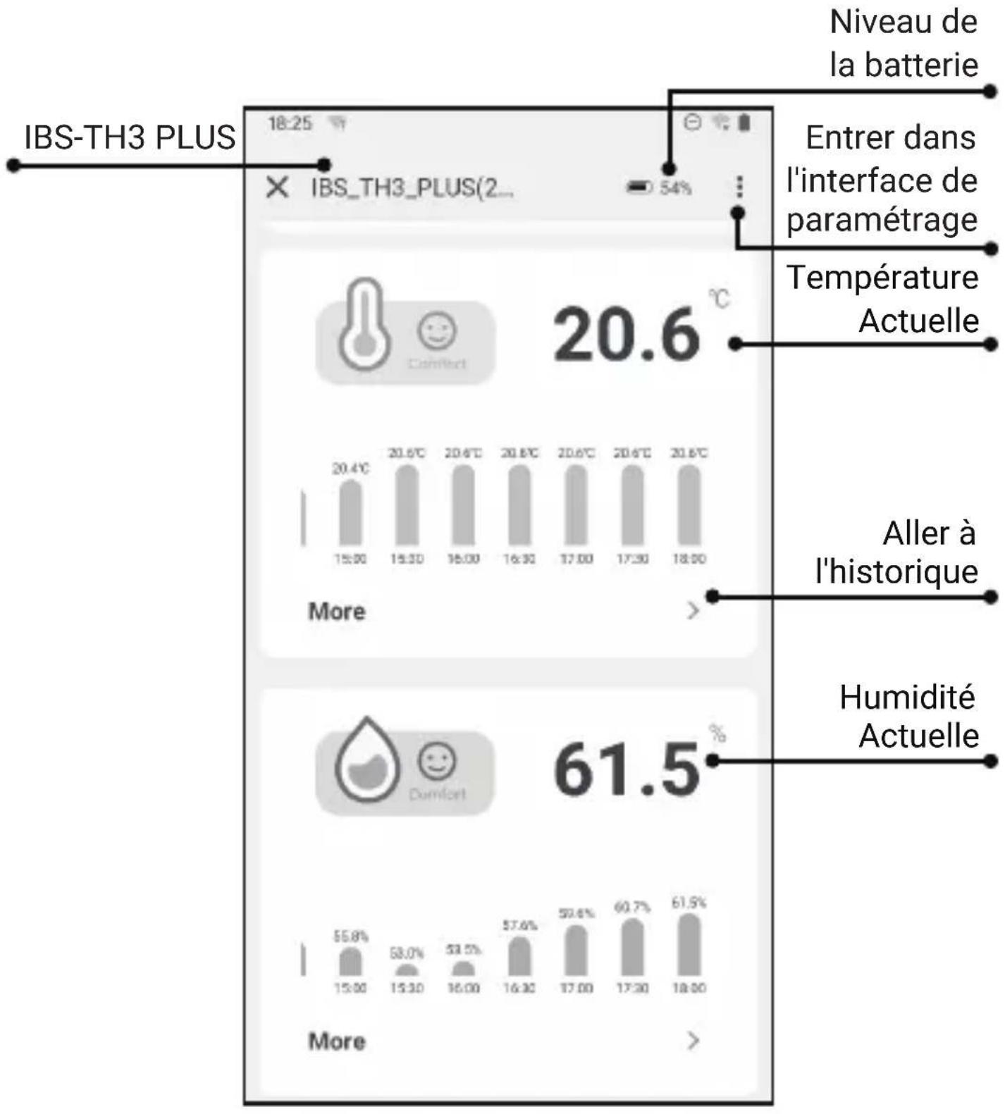 Inkbird IBS-TH3-PLUS-WIFI - Interface Principale de l'application - 1