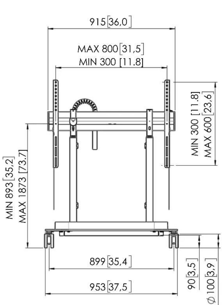 OPTOMA RISE 5308 - RISE 5305 Motorized display lift trolley 50mm/s - 1