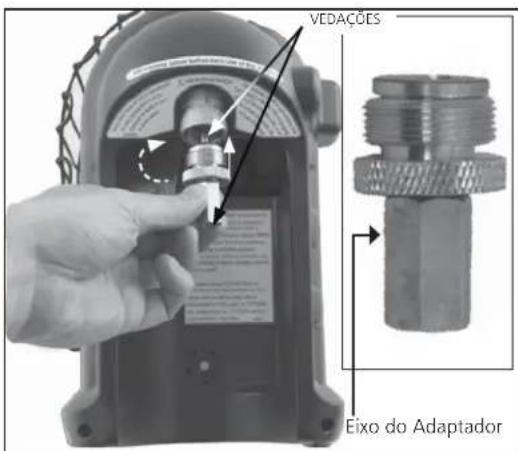 Diagram showing hand operating a device with upward arrow and dotted line indicating motion or movement