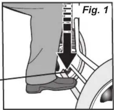 Gaggle Jamboree 6 - To lock parking brake: - 1