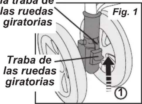 Gaggle Jamboree 6 - Para destrabar las ruedas giratorias delanteras: - 1
