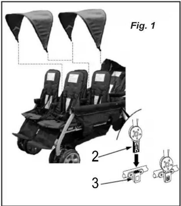 Gaggle Jamboree 6 - Pour fixer les auvents avant (P): - 1