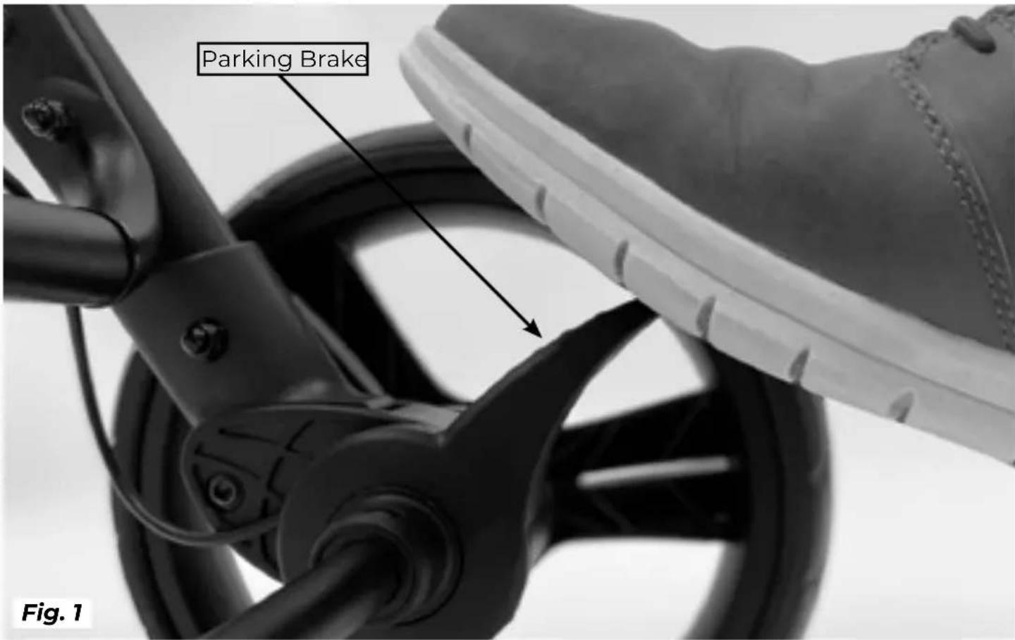 Gaggle Odyssey - Always lock parking brake when stroller is stopped and when loading and unloading children. - 1