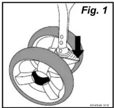 Gaggle Compass - To lock Wheel Assembly: - 1