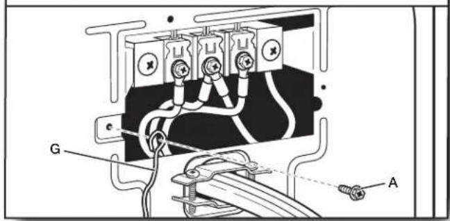 WHIRLPOOL WGD8127LC - Connecter le conducteur de liaison à la terre externe - 1