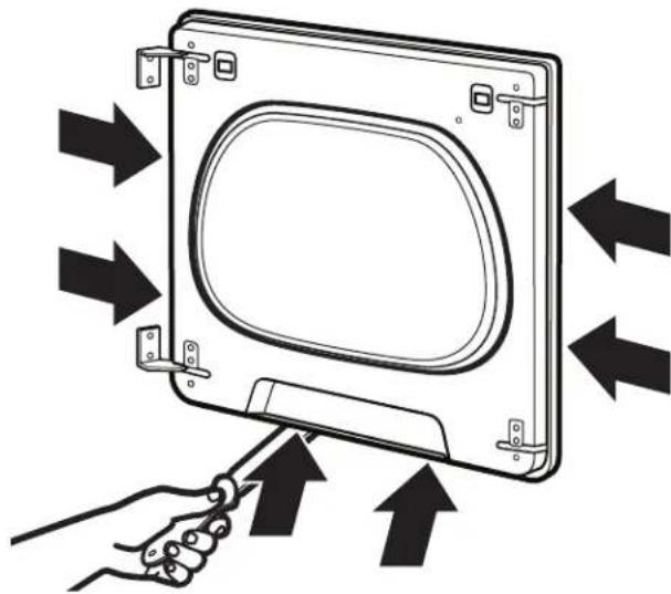 WHIRLPOOL WGD8127LC - Quite el ensamblaje de la puerta: - 3