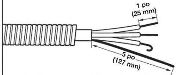 WHIRLPOOL WGD8127LC - Préparer le cable à 4 fils pour un raccordement direct - 1