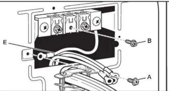 WHIRLPOOL WGD8127LC - Préparation pour la connexion du conducteur de terre neutre et du conducteur neutre - 1