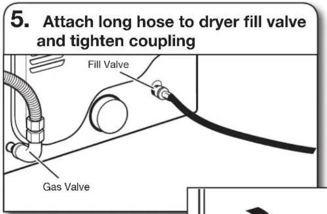 WHIRLPOOL WGD8127LC - Attach long hose to "Y" connector and tighten couplings - 2