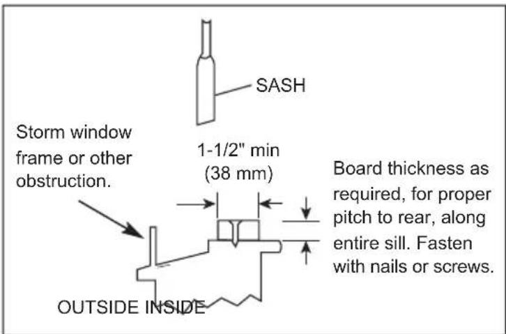 MIDEA MW10MSWBA5RCM - IF AC IS BLOCKED BY STORM WINDOW - 1