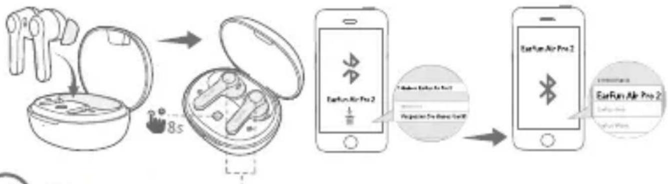 EarFun Air Pro 2 - Réinitialiser et se reconnecter - 1