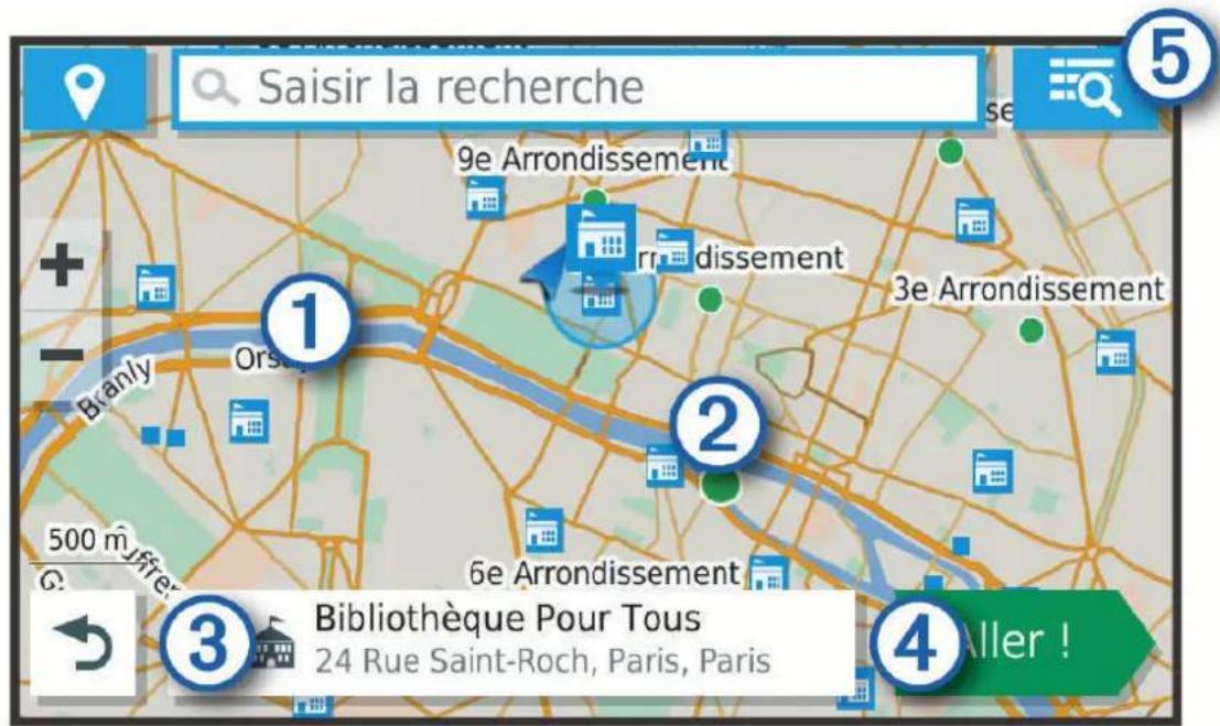 GARMIN zūmo XT2 - Résultats d'une recherche de position sur la carte - 1