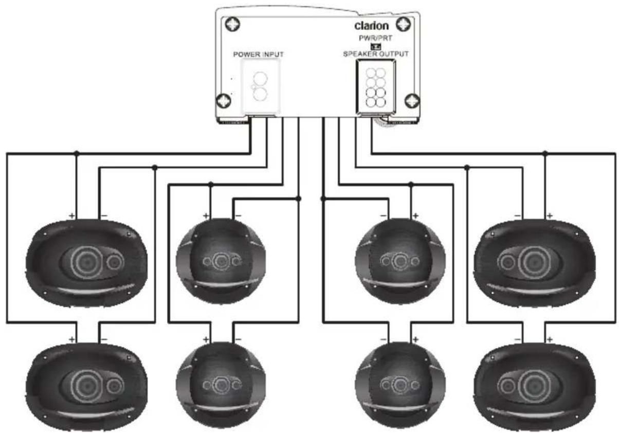 CLARION XC1440 - Connexion des Haut-Parleurs - 3
