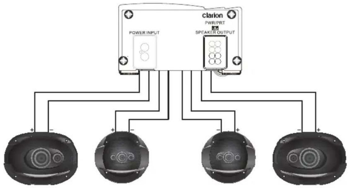 CLARION XC1440 - Connexion des Haut-Parleurs - 2