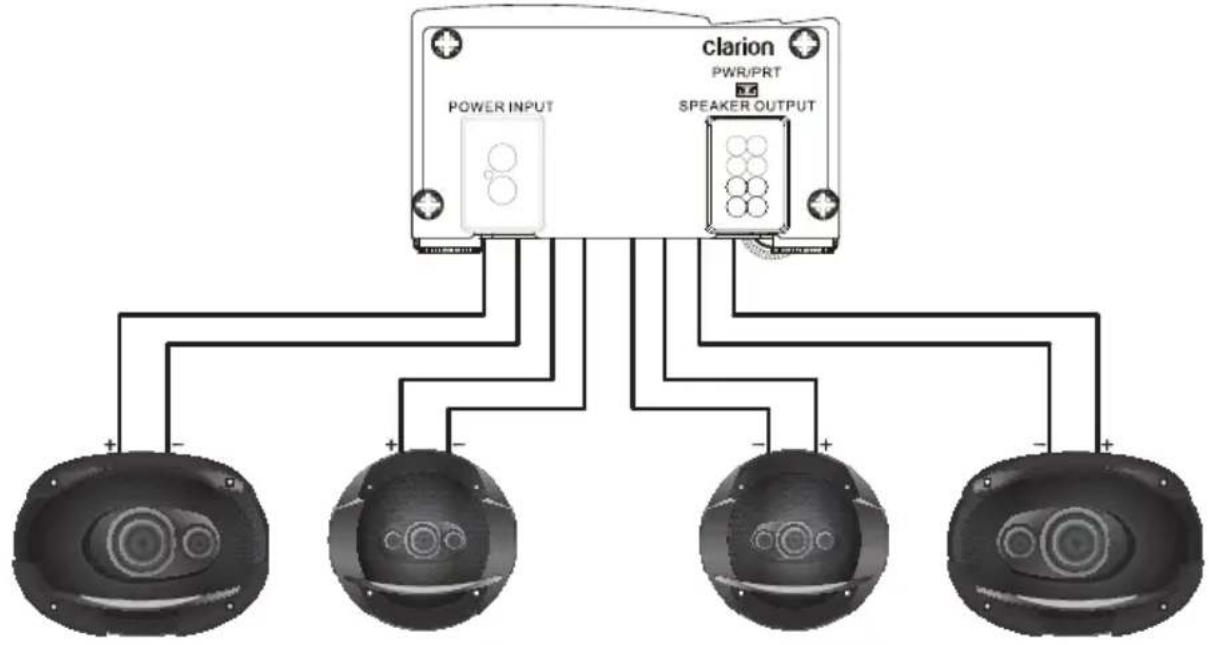 CLARION XC1140 - Ohm per channel - 4 Channel Stereo - 1