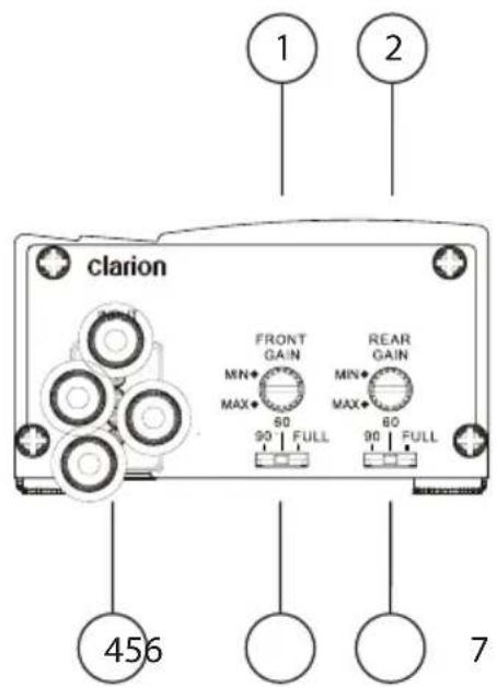 CLARION XC1140 - XC1140 CONNEXIONS ET CONTRÔLES - 1