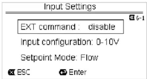 DAB E.Swim 300 M - Configuration des entrées (« Input ») - 1