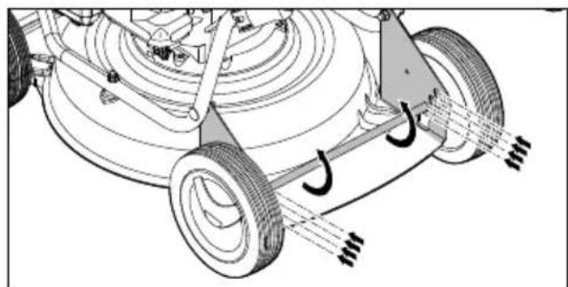 STIHL RM 2 RC - Leikkuukorkeuden säätäminen takana - 1