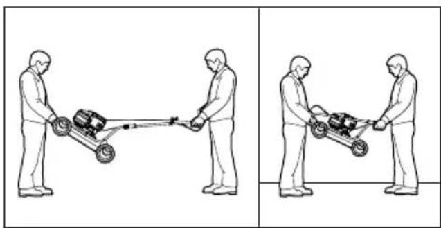 STIHL RM 2 RC - Transportar el cortacésped a mano - 1