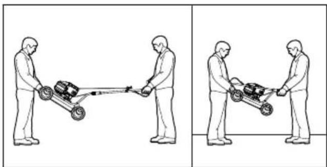 STIHL RM 2 RC - Zāles plāvēja nešana - 1