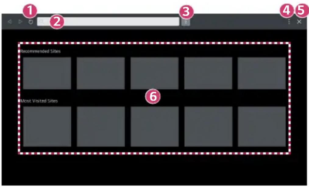 LG CineBeam PU700R - Utilisation du [Navigateur Web] - 1