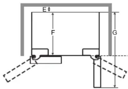 LG LRSWS2806S - Dimensions et dégagements - 2
